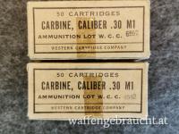 30 M1 Carbine 50rd Box Winchester WCC 1943