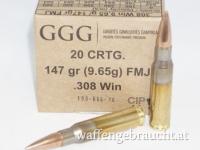 GGG 308 WIN. FMJ 147GR 600 STK. IM KARTON