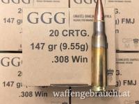 GGG 7,62x51 - 308 WIN. FMJ 147GR 640 STK. IM KARTON