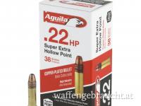 AKTION! 1000 Stück AGUILA .22lr Super Extra Holo Point HP 38gr. Copper-Plated