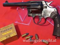 Colt Revolver Mod: New Service Mod: 1905 Eley, Kal. 455, Bj: 1917, 10 Patronen, original, nummerngleich, guter 