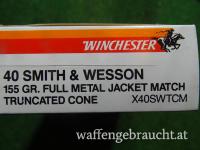 Patronen .40 Smith & Wesson FMJ 155 gr. - WINCHESTER 