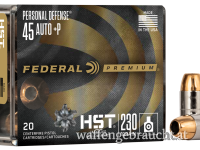 FEDERAL .45 ACP 230 GR HST HP +P (VE 20 Schuss) (Faustfeuerwaffen-Teilmantel-Hohlspitz-Vorschriften)