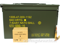 7,62x 51 Nato Ball M80 GGG Litauen - 640 Stk. in der Nato Box