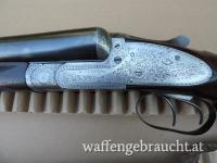 Feine englische Luxus Doppelflinte mit Seitenschlossen im Kal. 12/65 - Sonderangebot 