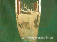 Weizenbierglas, geschliffen - Rothirsch-Motiv, 24 cm