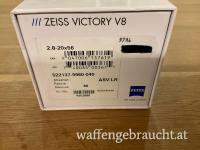 Zeiss Victory V8 2,8-20x56 ASV LR Absehen 60 mit Leuchtpunkt und Recknagel ERA Aufkippmontage für Picatinny