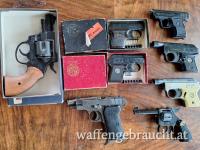 alte Schreckschuss- und Gaspistolen für Sammler