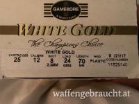 VERKAUFT. Munition White Gold Gamebore 12/70