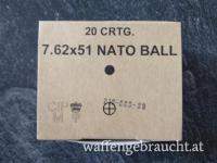 7.62x51 NATO BALL M80 GGG (.308 Win.) 100 Stk 0,8€/Stk