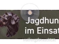 Autoschild mit Saugnapf "Deutsch Drahthaar" III