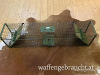 Lebendfangfalle mit zwei Klapptüren mit den Massen 131x26x32cm