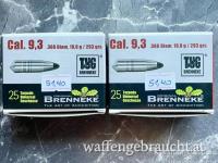 Brenneke TUG Geschosse im Kaliber 9,3mm/.366dia mit 19,0g/293grs