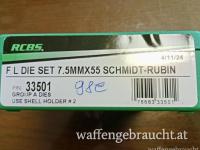 VERKAUFT! RCBS F L DIE SET Matrizenset mit Nummer 33501 für das Kaliber 7,5x55 Schmidt Rubin
