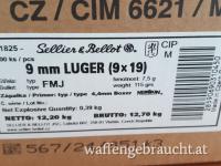 Sellier & Bellot 9x19 FMJ 115 grs 850 Stück € 185,00