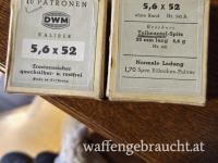 4 Original Packungen Fabriks Patronen Kaliber 5,6x52