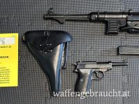 Denix Deko/Replik/Filmwaffen - Walther P38 und MP40 - inkl. Holster und Heftchen - Ideal für Sammler oder als Dekoration