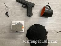 Glock Fan-Set! Glock 17/4 Kal. 9mm + Cap + Kaffeetasse + Kreditkartenetui + Schlüsselanhänger