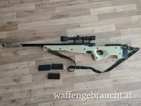 AW 338 mit Zielfernrohr und Zweibein Airsoft