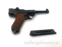 Seltene, schöne Erma LA22 im Kaliber .22lr, Nachbau der Luger 08 mit Holster