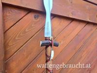 **Saufeder von Veith Senkgeschmiedet HC 60 - mit Eschenstiel und Lederwicklung**
