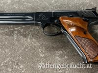 Pistole Colt Match Target inkl. Lederholster und Schussbild