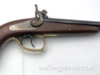 Schöne Doppelläufige Perkussionspistole Corsair im Kaliber .36