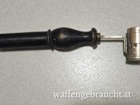 Lademessbecher alt Holzgriff