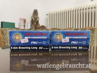PPU im Kaliber 9mm Browning Long FMJ mit 7,0g/108gr