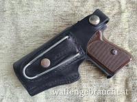 Sickinger G-Man für Walther PPK OWB-Lederholster für Rechtshänder, schwarzfarben, mit Clip