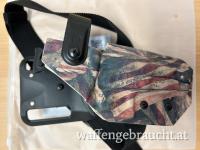 Holster - OWB - Glock 17 Gen5 - Blade Tech TekMount Kit on Duty Drop -  Daumensicherung - Bear Arms Deser Tan - rechts: