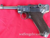 Pistole 08 1936 S/42 nrgl inkl nrgl Magazin Mauser Luger P08