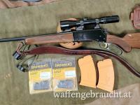 Schneller als ein Geradezug-Repetierer: BROWNING-BLR Kal. .308win komplett mit viel Zubehör!