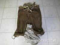 Lederkniebundhose