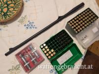 Sauer 202 oder 200 Lauf im Kal. .300 Win., Lauflänge 60 cm, Mündungsgewinde, Matrize und Hülsen