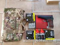 Borner PM-X Airsoft Pistole mit Zubehör in Original Verpackung