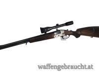 gebr. HEYM Mod. 22S mit Umschaltung, mit montierten SWAROVSKI Habicht 6x42S Abs. 4A, Zustand: Gut - Schrotkaliber 16/70 
