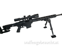 gebr. RUGER Precision Rifle mit montiertem AJ 5-20x50L Abs. 4NP mit 45° Montage montiertes HAWKE Red Dot und HARRIS Zweibein und