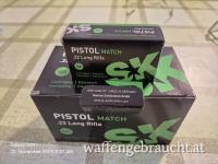  KK Munition. 50 Schuß SK PISTOL MATCH .22l.r. Festpreis. Raum Mödling.