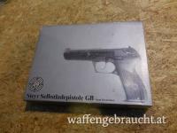 Pistole Steyr GB Verpackung mit Putzstock original aus den 1970ern und 1980ern