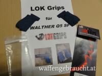 Walther Q 5 Steel Frame Griffschalen von LOK Grips Blau/Schwarz- IPSC