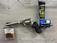 Blackweekaktion! Ruger Revolver Super Redhawk Kal. 454 Casull 7,5" stainless 6 Schuss inkl. 20-Schuss + Pufferpatronen+Öl