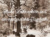 Frohe Weihnachten wünscht "da Saujaga"