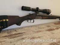 Bestzustand Drilling Suhl Buntgehärtet, Schwenkmontage, 12/70, 12/70, 5,6x50R