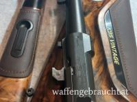 Blaser K95 "Vintage" Sattelleder / 300 Win. Mag. / Lauf + Mündungsgewinde / Holzklasse 8 / Verschlussblock + Abzug in Gold