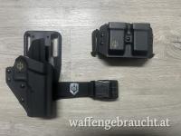 Black Trident Set Walther PDP Holster und Mag. Carrier 