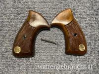 Original Holzgriffschalen  Revolver Manurhin MR73 roundput sehr selten Griffschalen Griff 