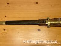 Schweizer Faschinenmesser für Pioniere Modell 1842/52 mit Lederscheide der Waffenfabrik Neuhausen