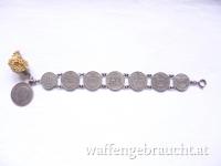 Münzarmband mit Rehknöpfler + 1 Silbermünze 