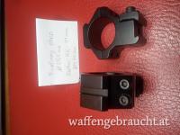 Montageringe für 11mm-Schiene Durchmesser 25,4 mm mit zweiter Schiene für Zusatzgerät